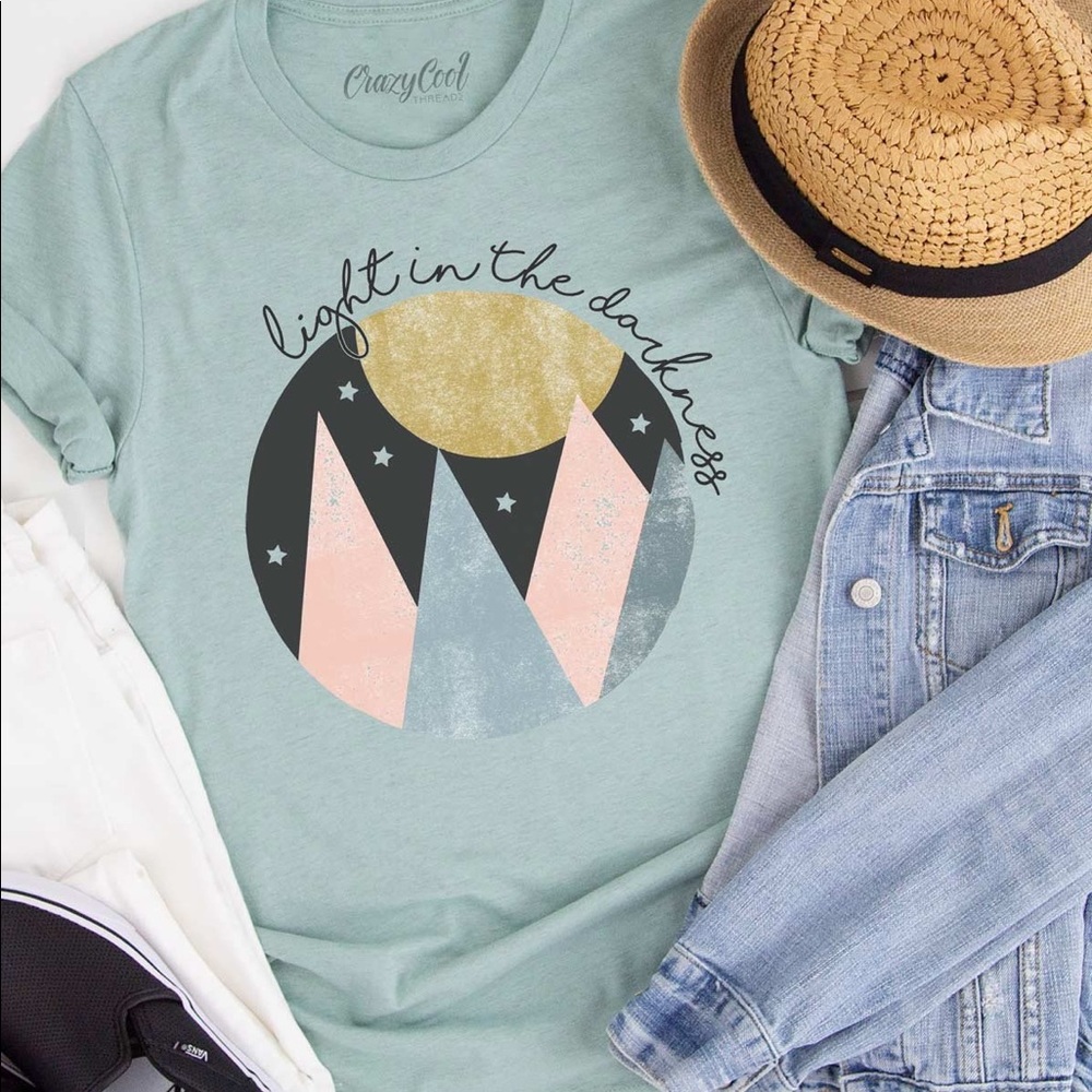 Light In The Darkness London Teal Graphic Tee
